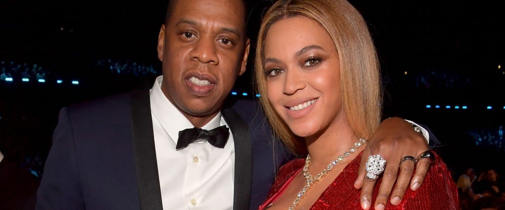 JAY-Z and Beyonce at 59th GRAMMY Awards in 2017