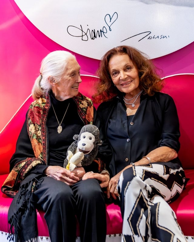 Jane Goodall and Diane von Furstenberg