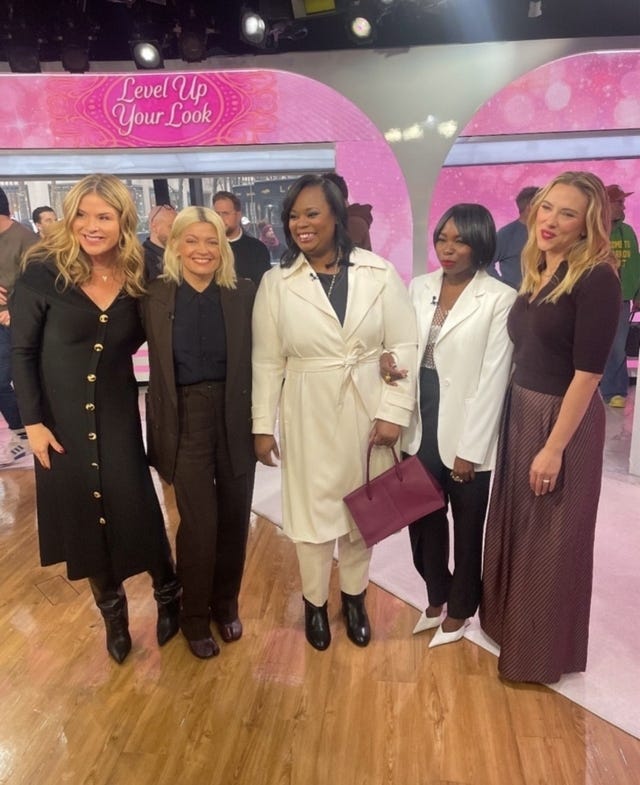 Jenna Bush Hager, Kate Young, Rudele Alexis, Leona Wilson, and Scarlett Johansson